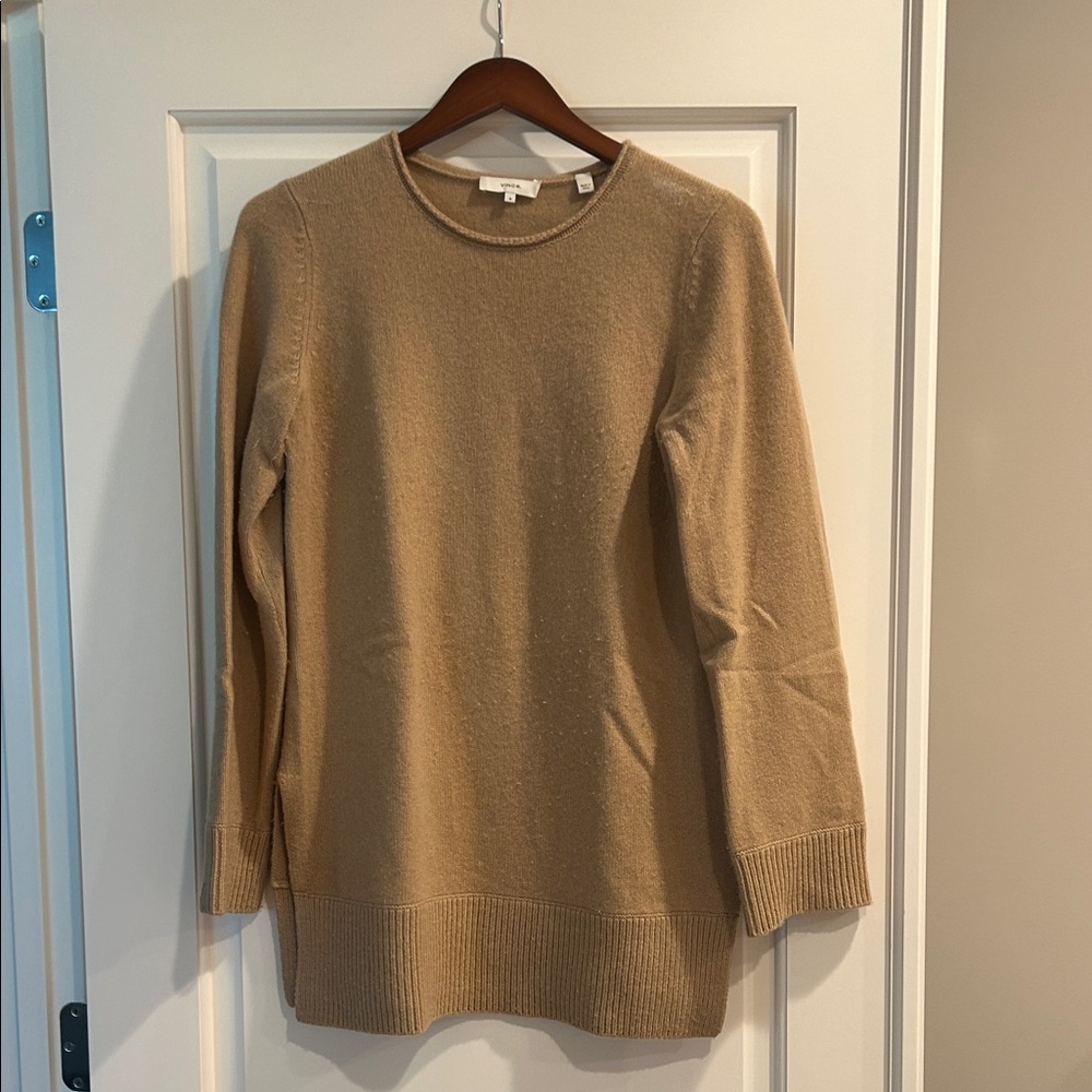 Vince Camel Long Sleeve Cashmere Tunic Sweater